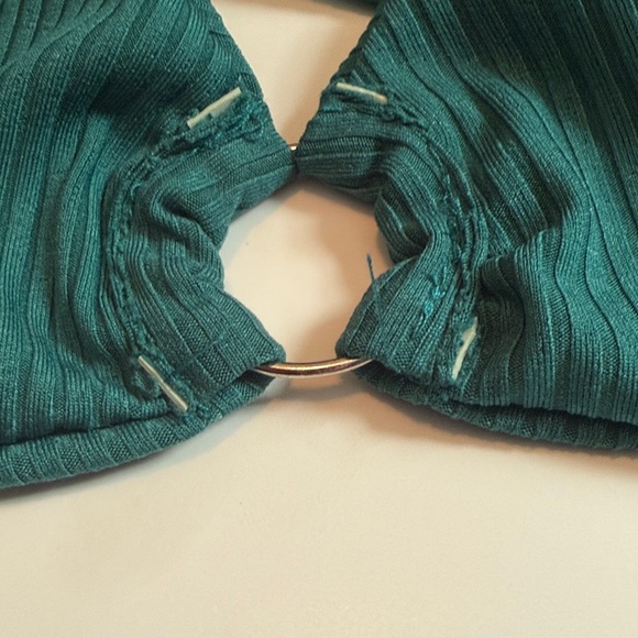 Zaful Ribbed Bikini Size Small US Size 4 Dark Teal - Picture 15 of 15